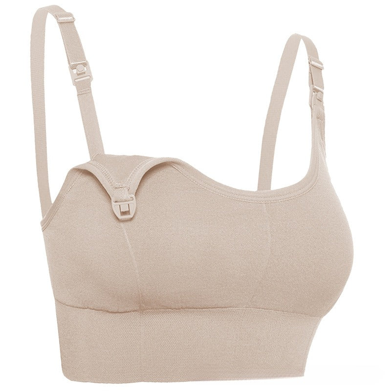 Pregnant Woman Feeding Pregnancy Push Up And Anti-sagging Wireless Nursing Bra