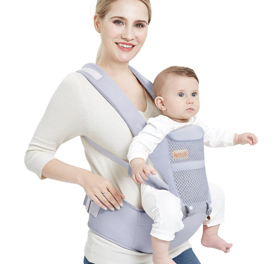 Baby Carrier with Waist Stool – Breathable, Ergonomic & Adjustable