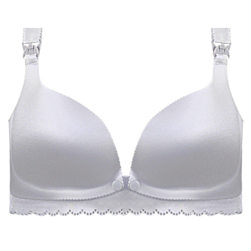 Wireless Nylon Nursing Bra for Pregnant & Breastfeeding Women – Thin Cup C/D Universal Fit