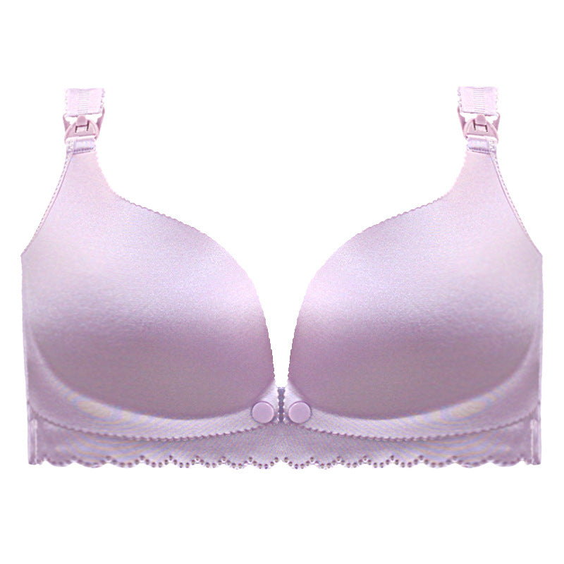 Wireless Nylon Nursing Bra for Pregnant & Breastfeeding Women – Thin Cup C/D Universal Fit