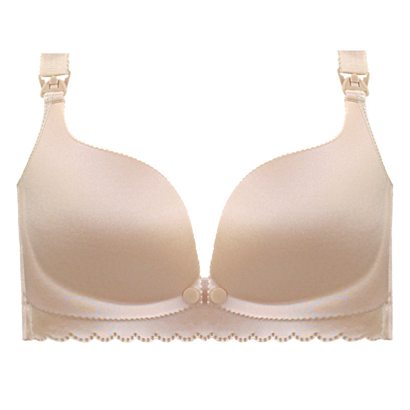Wireless Nylon Nursing Bra for Pregnant & Breastfeeding Women – Thin Cup C/D Universal Fit