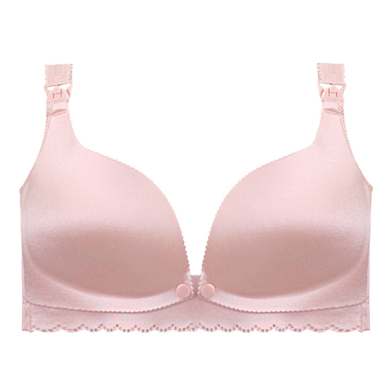Wireless Nylon Nursing Bra for Pregnant & Breastfeeding Women – Thin Cup C/D Universal Fit