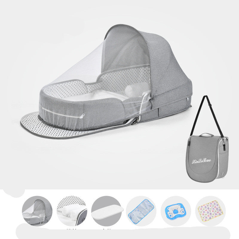 Portable Baby Mosquito Tent Bed – Foldable Pop-Up Infant Travel Bed