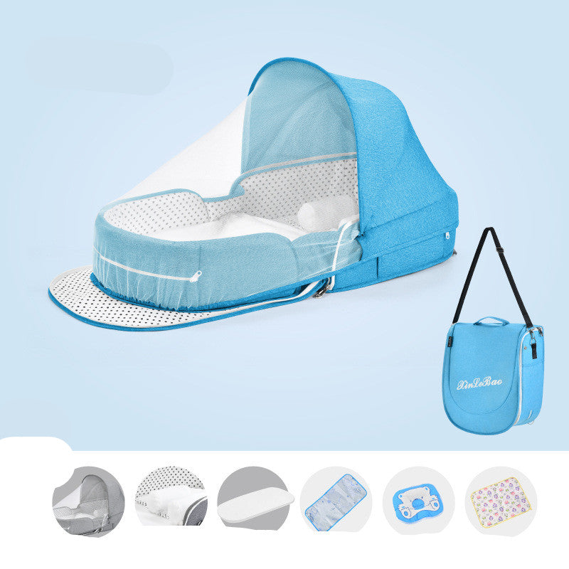 Portable Baby Mosquito Tent Bed – Foldable Pop-Up Infant Travel Bed