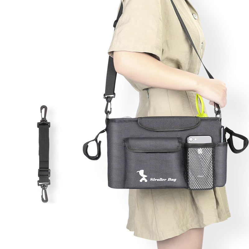 Baby Stroller Organizer Bag – Insulated Bottle Pocket & Multi-Compartment Storage