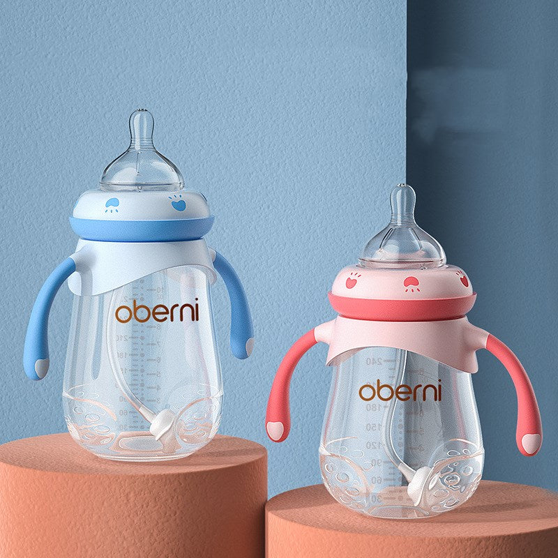Wide-Neck Baby Bottle with Easy-Grip Handles – PP Feeding Bottle