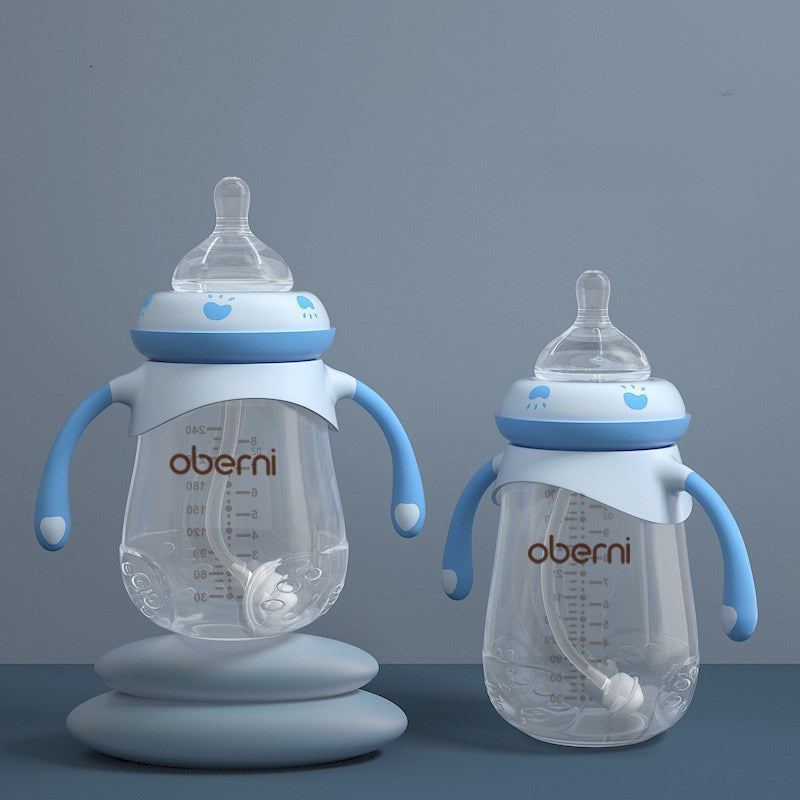 Wide-Neck Baby Bottle with Easy-Grip Handles – PP Feeding Bottle