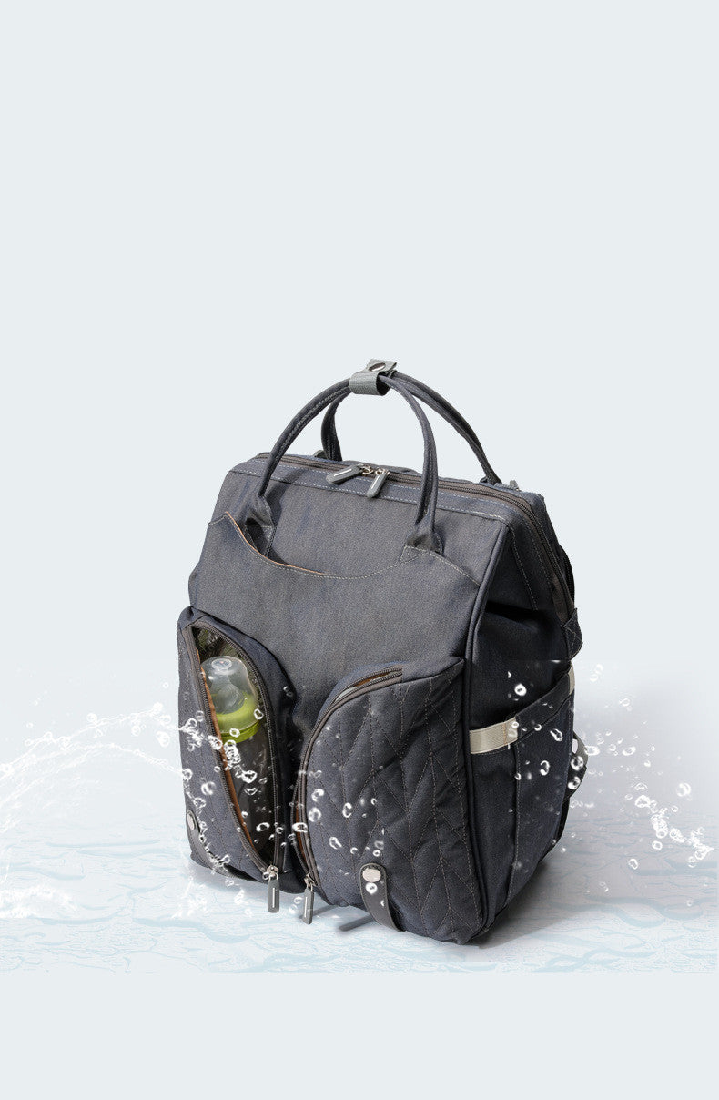 Folding Crib Mommy Bag – 2-in-1 Diaper Backpack with Portable Baby Bed