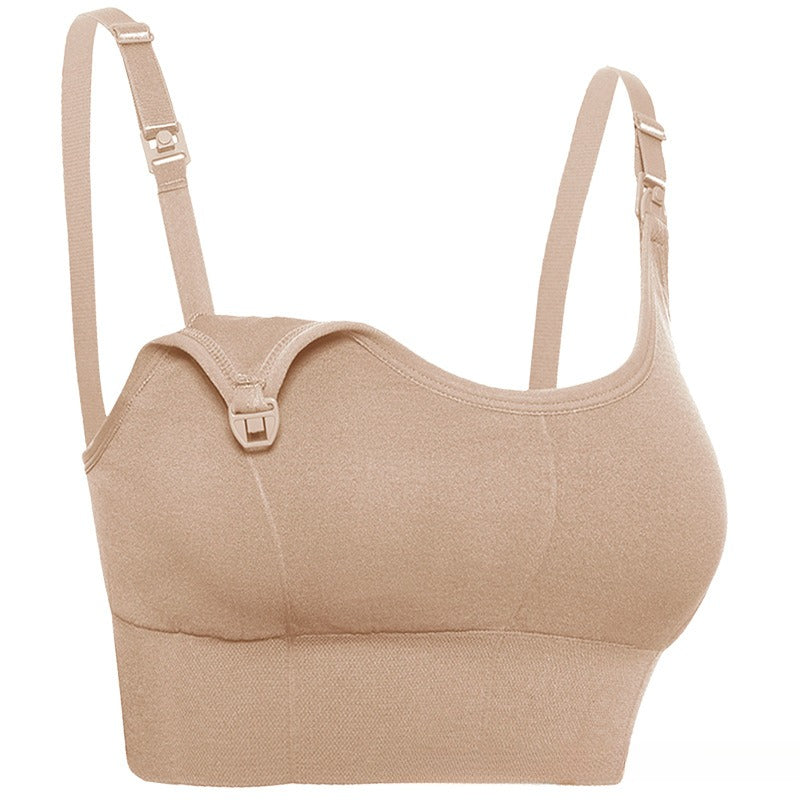 Pregnant Woman Feeding Pregnancy Push Up And Anti-sagging Wireless Nursing Bra
