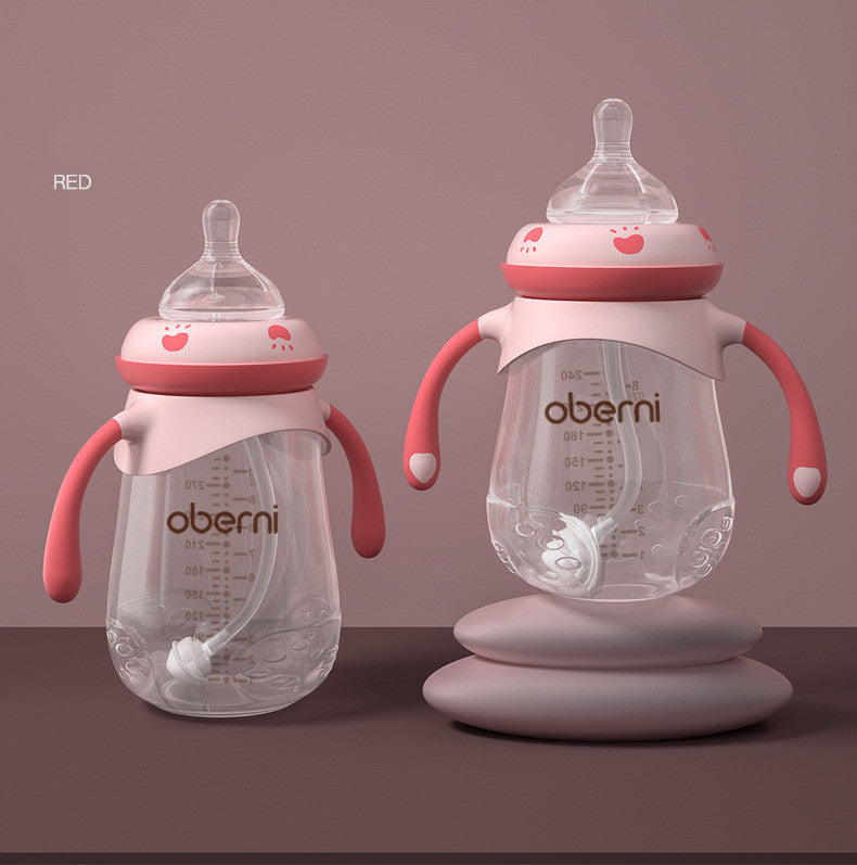Wide-Neck Baby Bottle with Easy-Grip Handles – PP Feeding Bottle