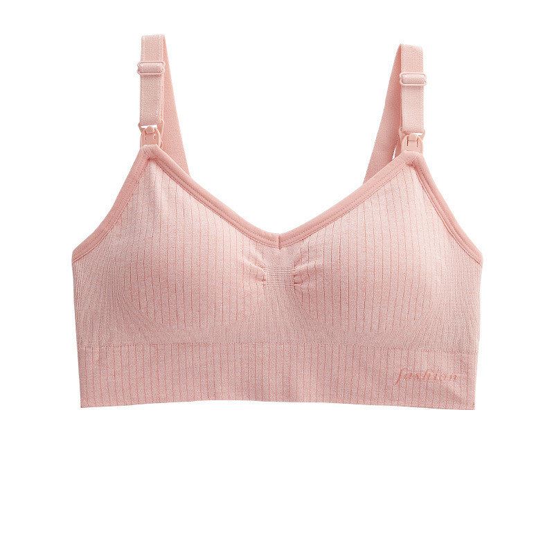 Seamless Wireless Nursing Bra – Comfortable Maternity Support