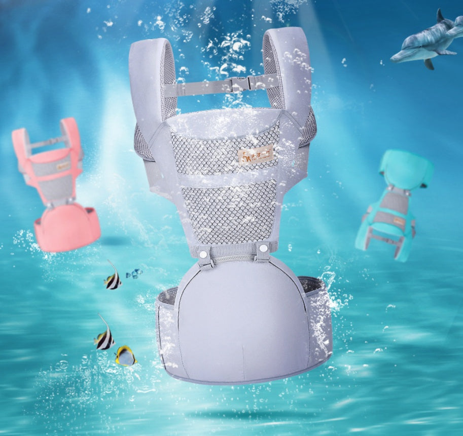 Baby Carrier with Waist Stool – Breathable, Ergonomic & Adjustable