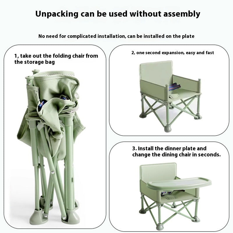 Baby Picnic Chair Outdoor Beach Camping Stool Portable Folding Photography Learning Seaside Dining Table