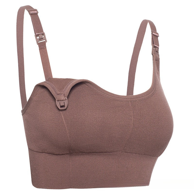 Pregnant Woman Feeding Pregnancy Push Up And Anti-sagging Wireless Nursing Bra